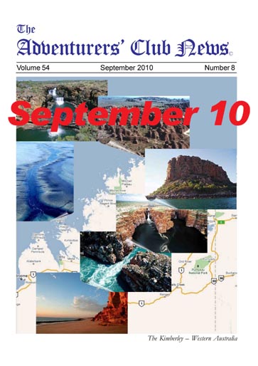 September 2010 Adventurers Club News Cover